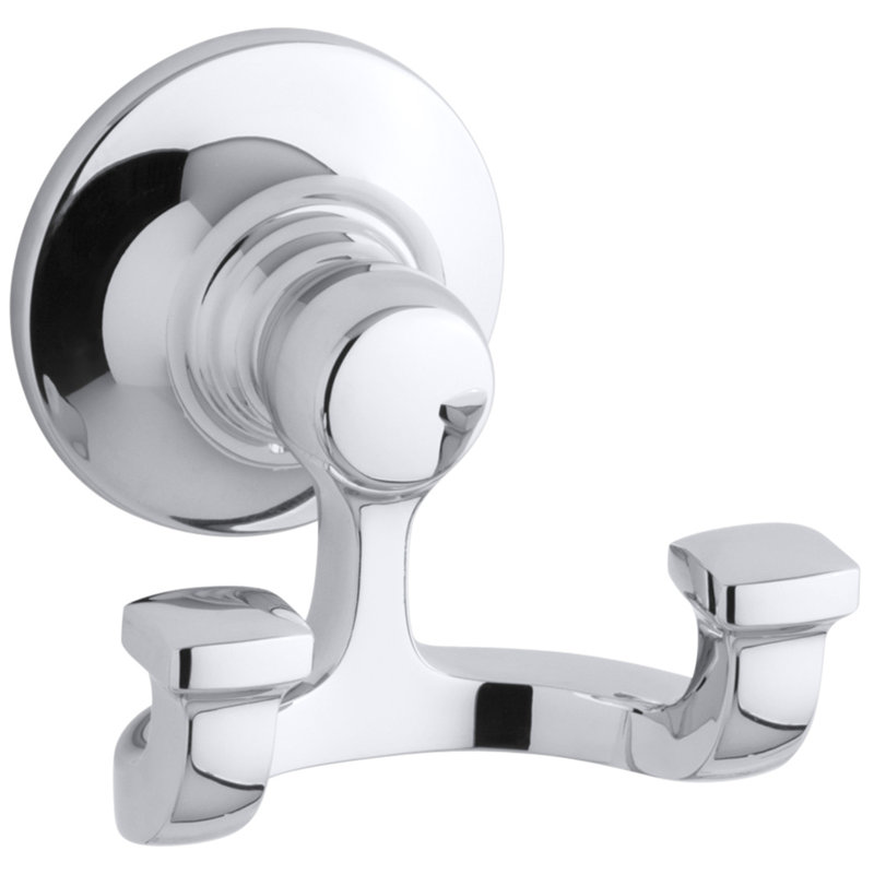 Bancroft Wall Mounted Robe Hook, Polished Chrome