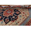 Tapis oriental unique en laine à motif floral Heriz Serapi noué à la main 9 pi 9 po x 13 pi