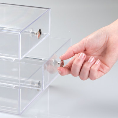 Clint Plastic 3-Drawer Makeup Organizer