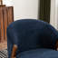 Chaises d'appoint modernes en tissu de velours avec structure en bois massif, chaises rembourrées pour le salon ou le coin lecture-782639056