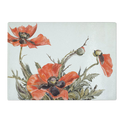 Red Poppies by Charles Demuth Chopping Board