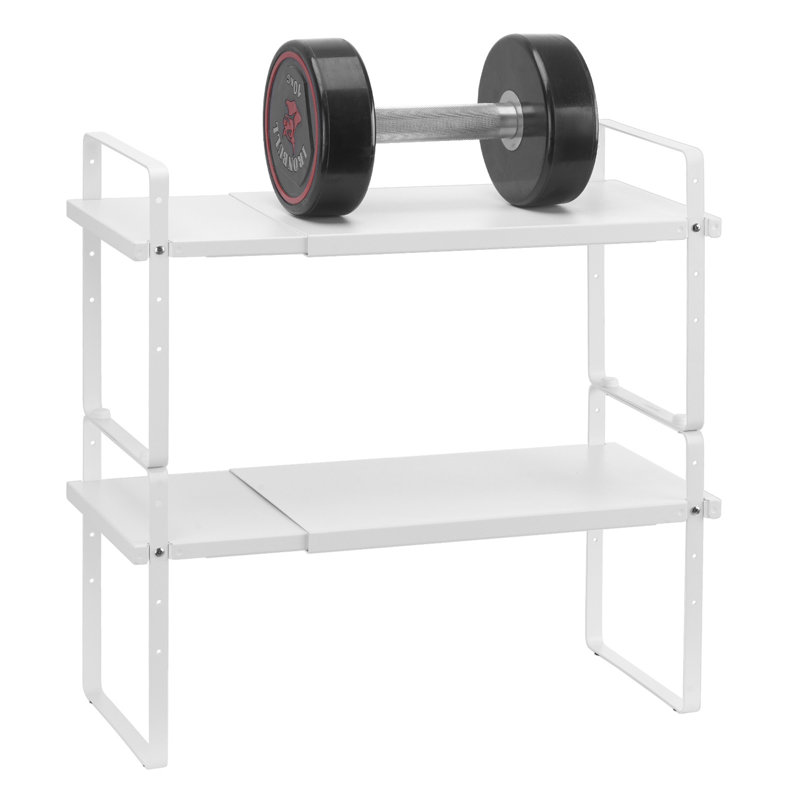 2 Tier Cabinet Organizer Shelf Counter Shelves Steel Kitchen Storage Spice Rack