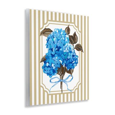 Plaque murale d'hortensias bleus bleus, design par Adonna Ebrahimi