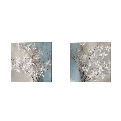 «Misty Orchids Blue» par Lanie Loreth, art sur toile (ensemble de 2)