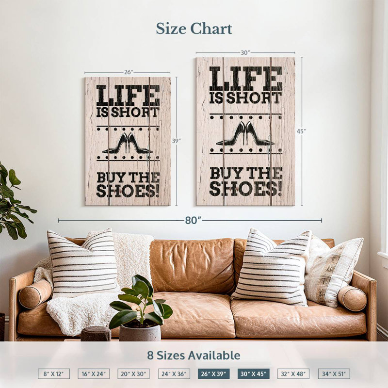 Shuttleworth Shoe Lover Typography, 39" H x 26" W