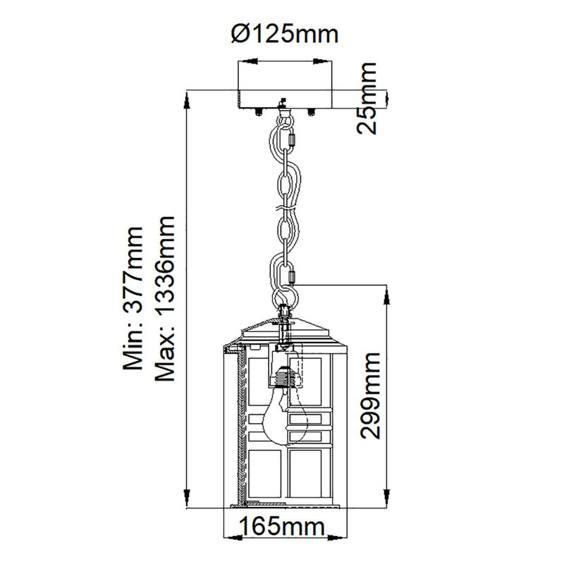 Ferina Outdoor Hanging Lantern, Old Bronze