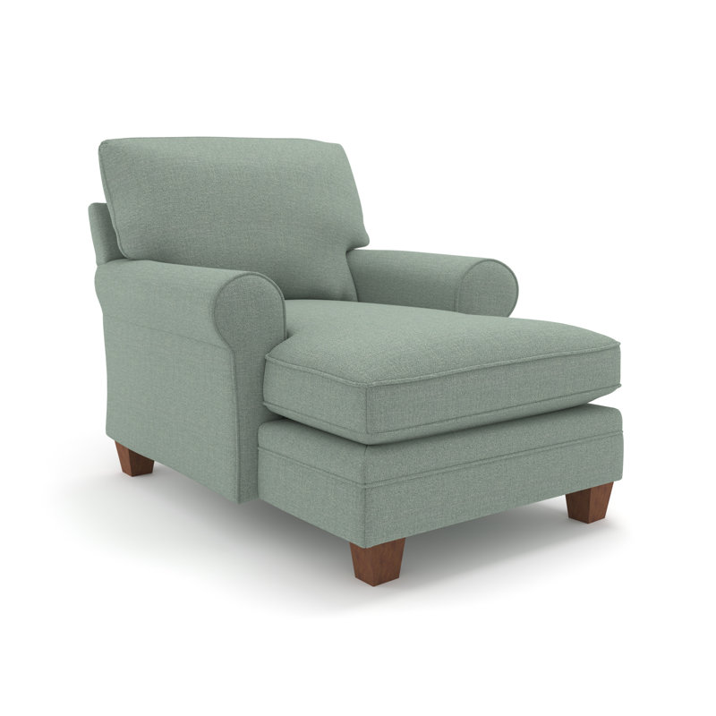 Mignone Capriccio Round Arms Chaise Lounge, Capri, Dark Walnut