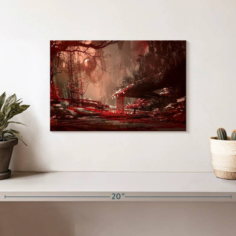 Kelan Blood Red Forest, 8" H x 12" W