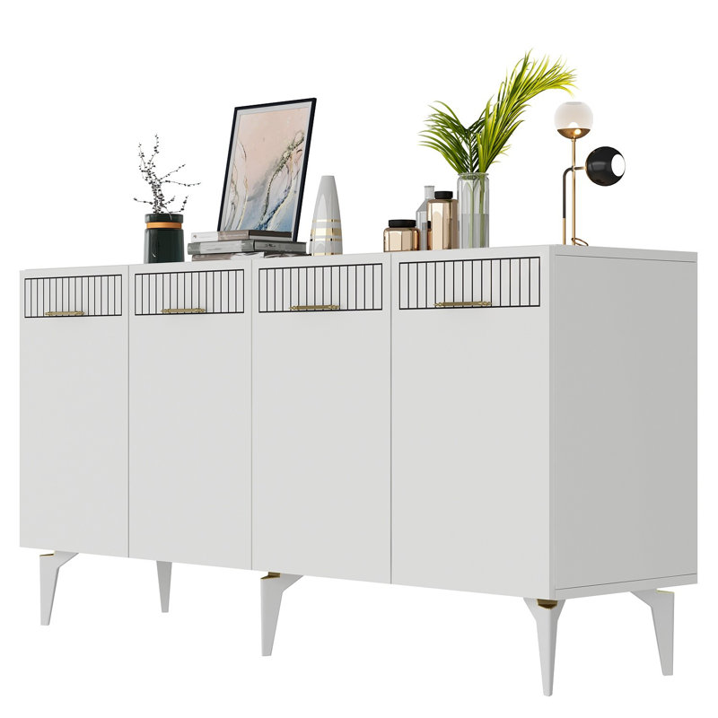 Olivia 80cm Sideboard, White