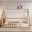 Lit en bois avec fenêtre, clôture et éclairage Anyri-1284930565