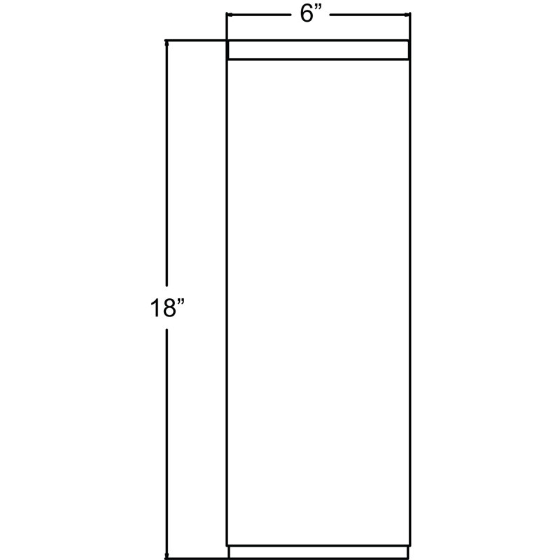 Haarstick Wall Light, Satin, 18" H x 6" W x 6" D