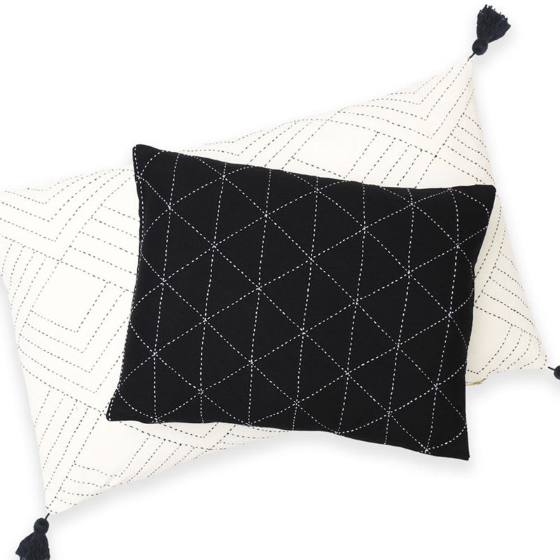 Graph Rectangular Pillow Cover & Insert, Charcoal