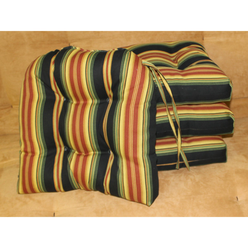 Coussins de chaise en U 16 po touffetés en forme de U de 16 po Lyndhurst Raven