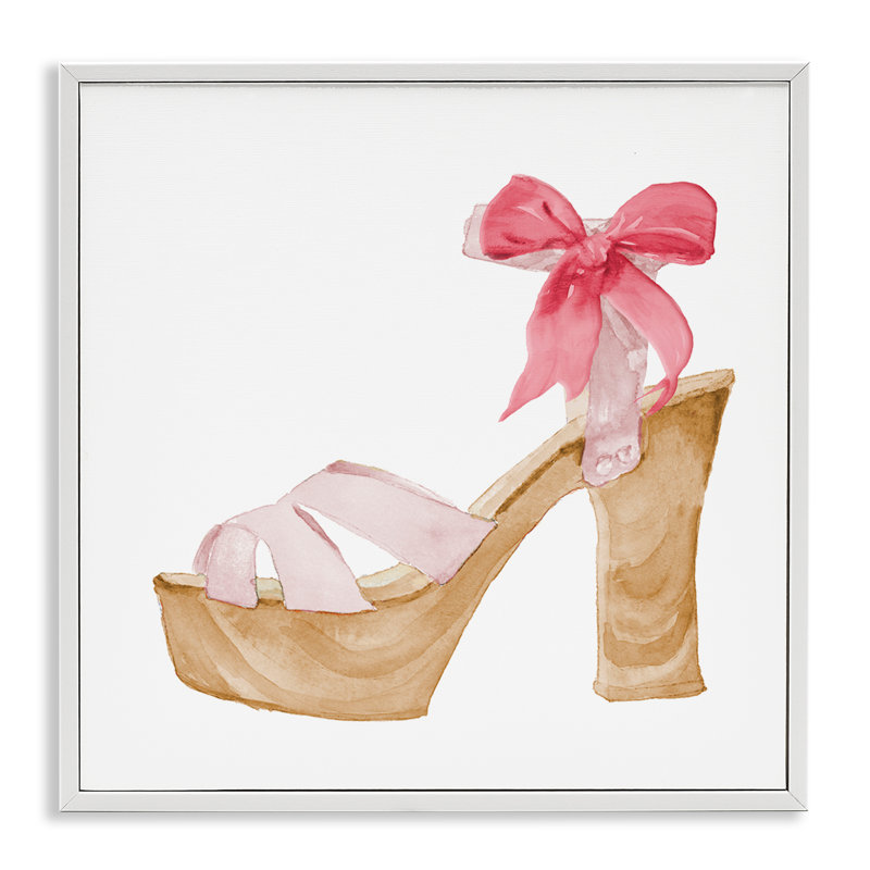 «Pool Party Summer Stiletto», estampe numérique encadrée par Lanie Loreth, Giclée encadrée blanc bord de mer
