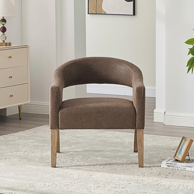 Chaise rembourrée en polyuréthane, Café