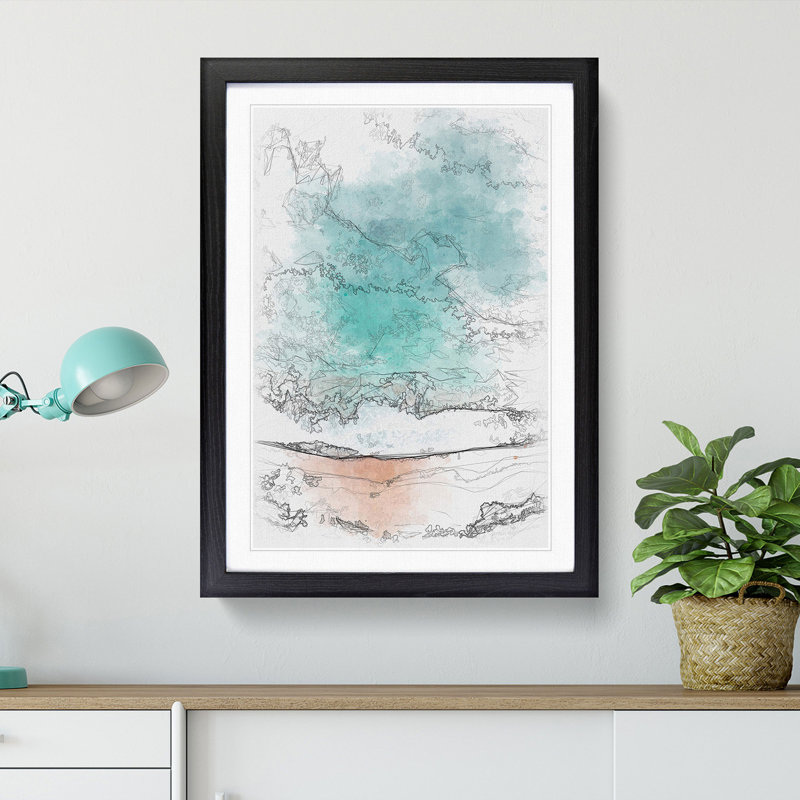 Sydney Australia Beach - Picture Frame Painting Print, 63cm H x 45cm W x 2cm D, Black Framed
