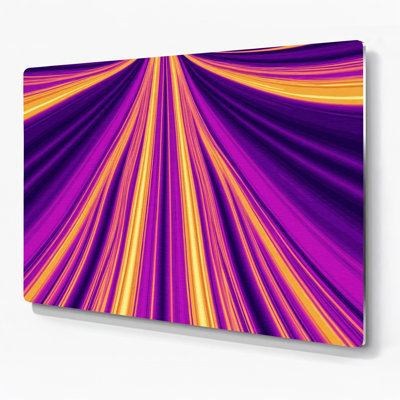 Gradient Abstract 84 Purple Metal Wall Art