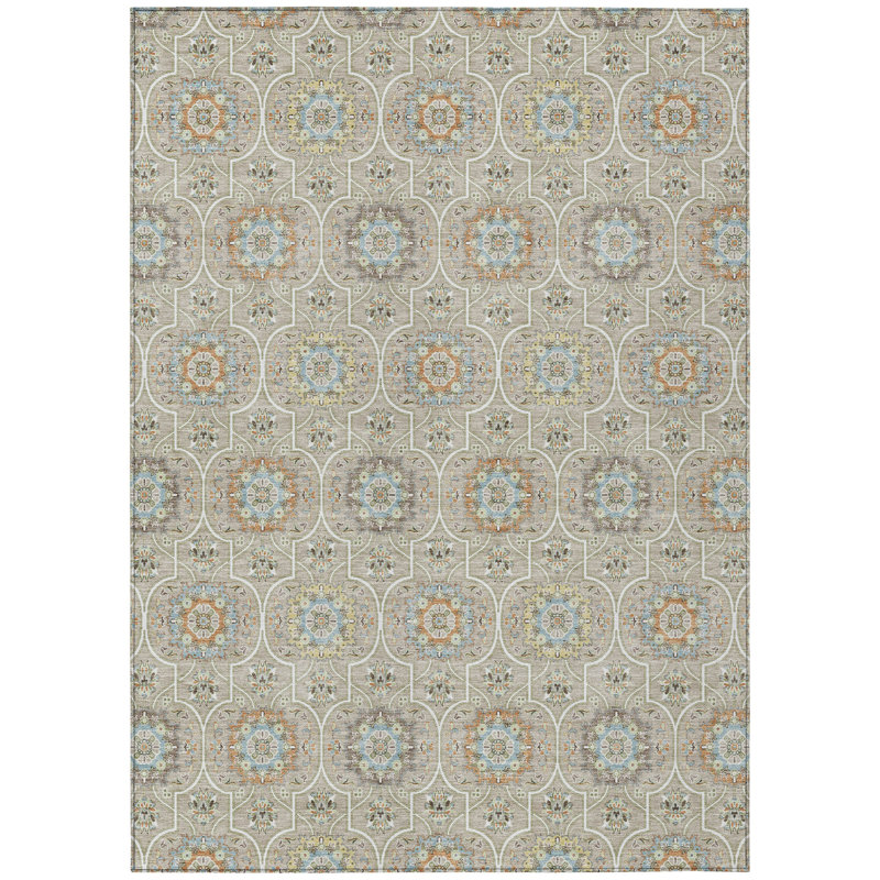 Machine Washable Indoor/Outdoor Chantille ACN2670 Modern Rug, Beige, 2'6" x 3'10"