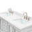 61'' Double Bathroom Vanity with White Quartz Top-93359264