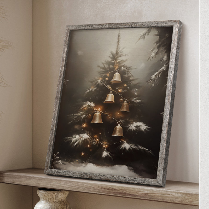 «Christmas Holiday Art», série 2-CLV, reproduction encadrée - bois massif, H 21 po x l 17 po
