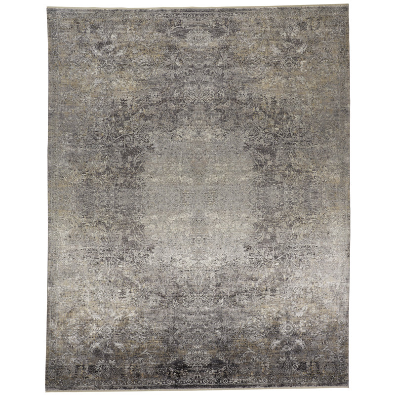 Viscose Oriental Indoor Rug, Rectangle 4' x 5'3"
