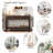 Modern Console Table With Striped Design, 2 Drawers And 2-tier Design-848461327
