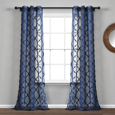 Avon Trellis Sheer Sheer Curtain Pair