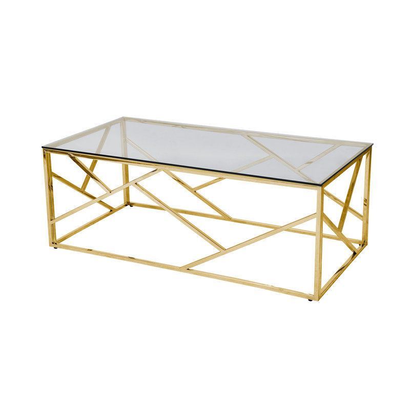 Byzantium coffee table, Grey, Gold