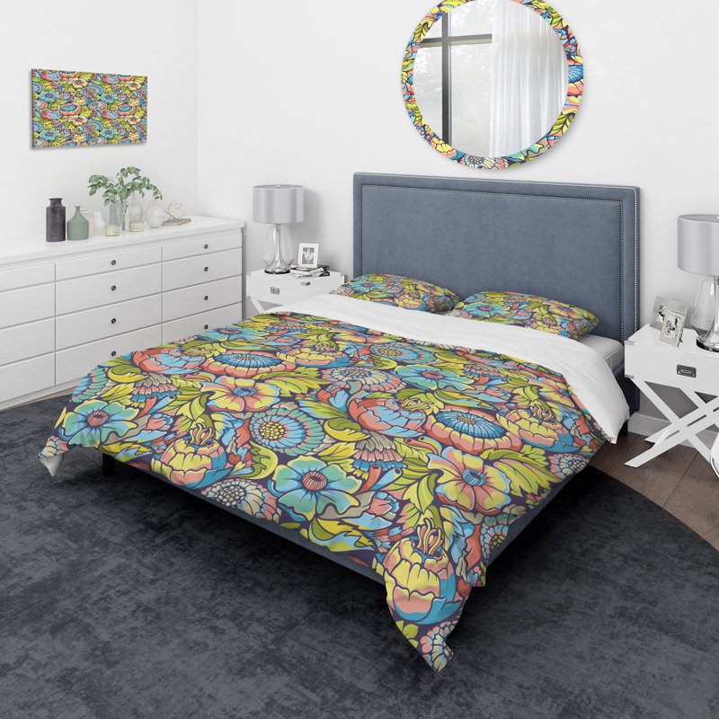 Ensemble de housse de couette moderne et contemporaine, Housse de couette très grand + 2 taies décoratives