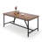 Amarvesh Rectangular with Iron Base Dining Table