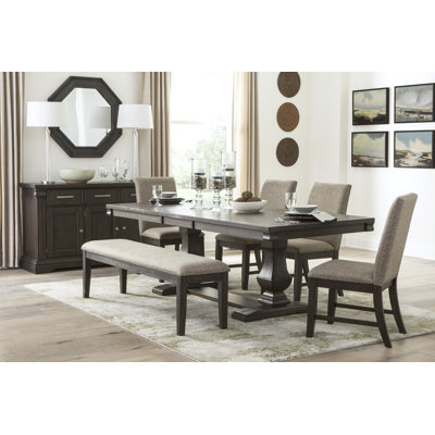Vanbuskirk Yamashita Trestle Dining Table by Laurel Foundry Modern Farmhouse