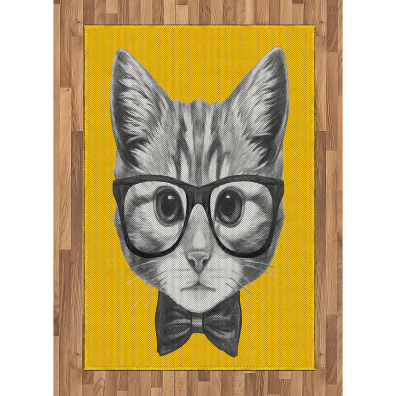 Animal High Density Long Fiber Poly Threads Decorative Area Rug Carpet, Rectangle 4' x 5'8"