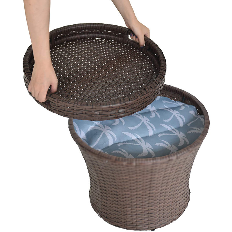 Aahim Round Outdoor Side Table , 19 " W 19 " D
