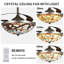 42“ Vintage Tiffany-Style Stained Glass Ceiling Fan With Light, 3 Speeds, Remote Control, Timer