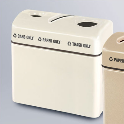 Fiberglass Multi-Compartments Trash & Recycling Bin