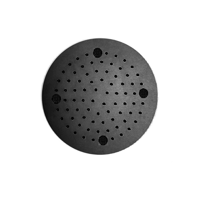 Metro Recessed Shower Head - Ceiling Mount - 16" Stainless Steel/Polished Chrome, Matt Black
