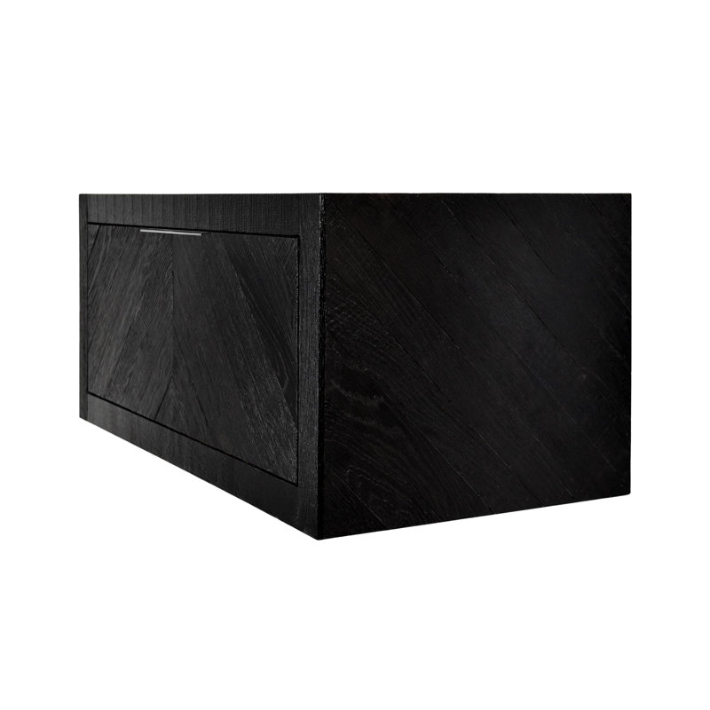 Base de meuble-lavabo simple mural 35,5 po Vintner, Noir