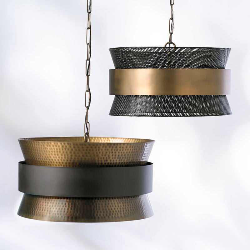 4 - Light Dimmable Drum Chandelier
