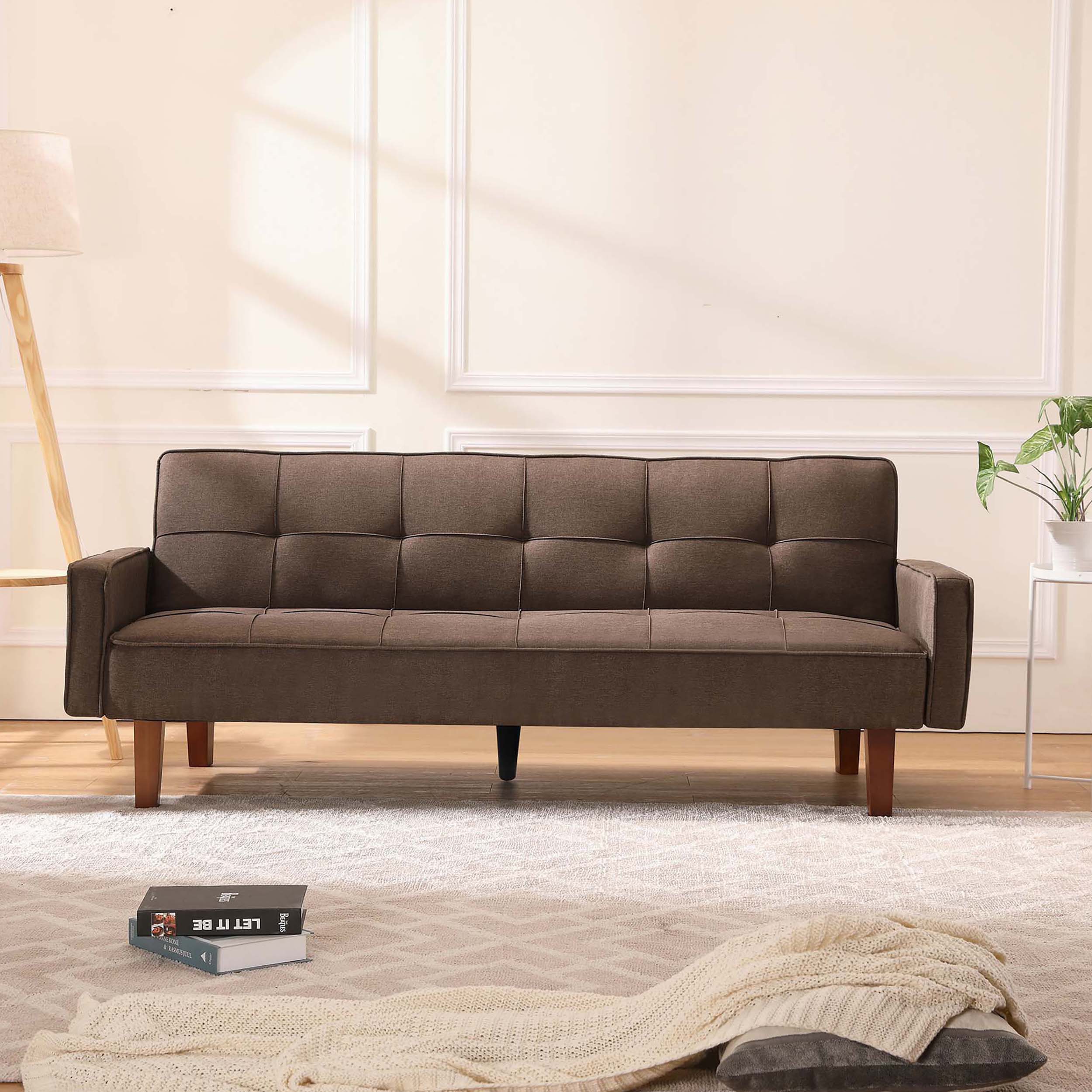 Hokku Designs Hollands 47.24'' Upholstered Convertible Sofa | Wayfair