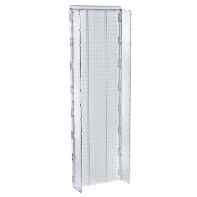 13.5"W x 44"H Pegboard Powerwing Display - (CLEAR ONLY)
