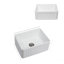 Évier de petite ferme - évier de cuisine 24 po x 18 po x 10 po à cuve simple en céramique à cuve simple réversible