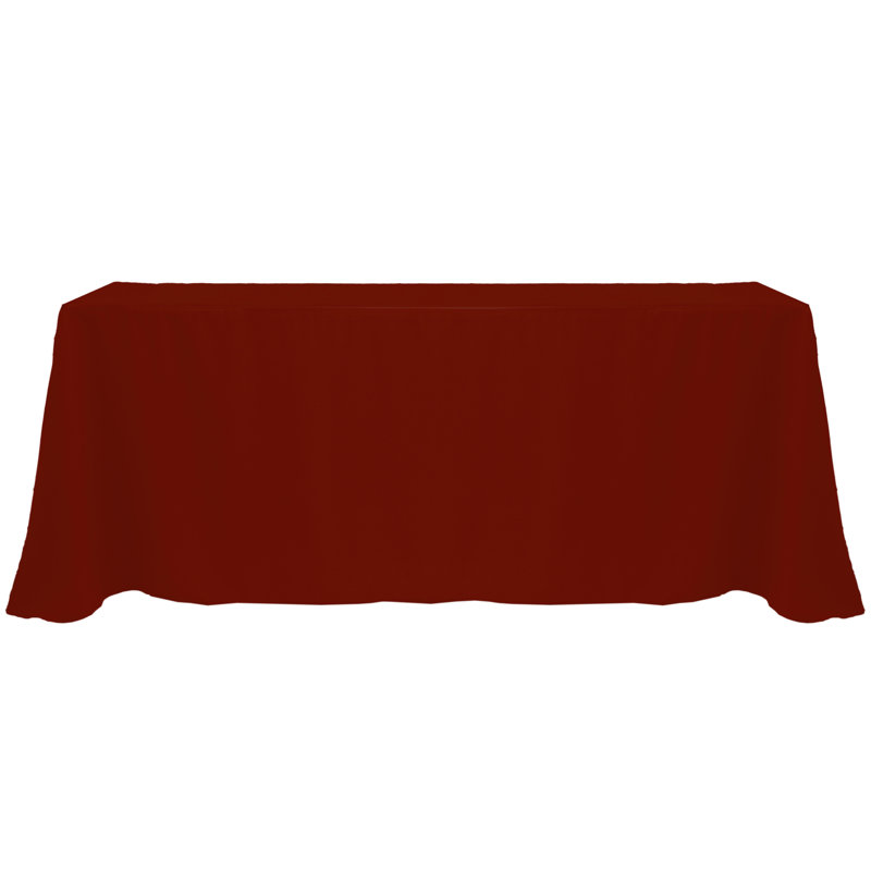 Solid Color Tablecloth, 156" x 90", Brick Brown, 10