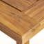 Table de salle à manger d'extérieur en bois d'acacia, finition teck sablé et noir