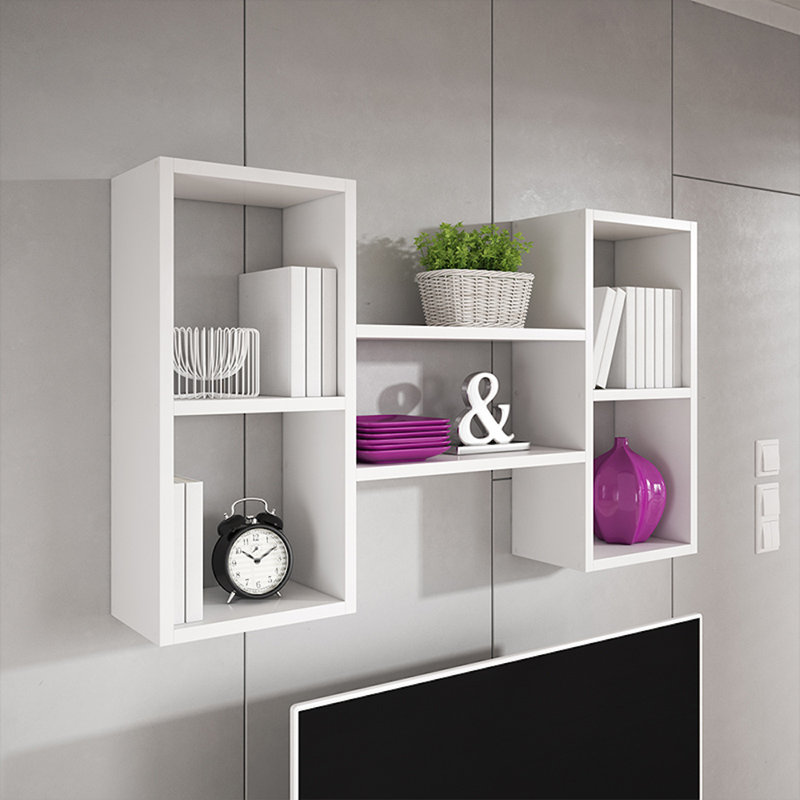 6 Piece Accent Shelf, White