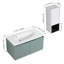 Meuble-lavabo flottant 36 po avec lavabo en résine en forme de goutte, armoire latérale et portes à fermeture en douceur