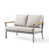 Coussin beige / structure grise