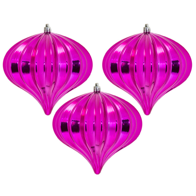 Ornement de Noël 5,7 po UV, Fuchsia
