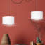 Pascua 2 - Light Black Drum Pendant-40748493