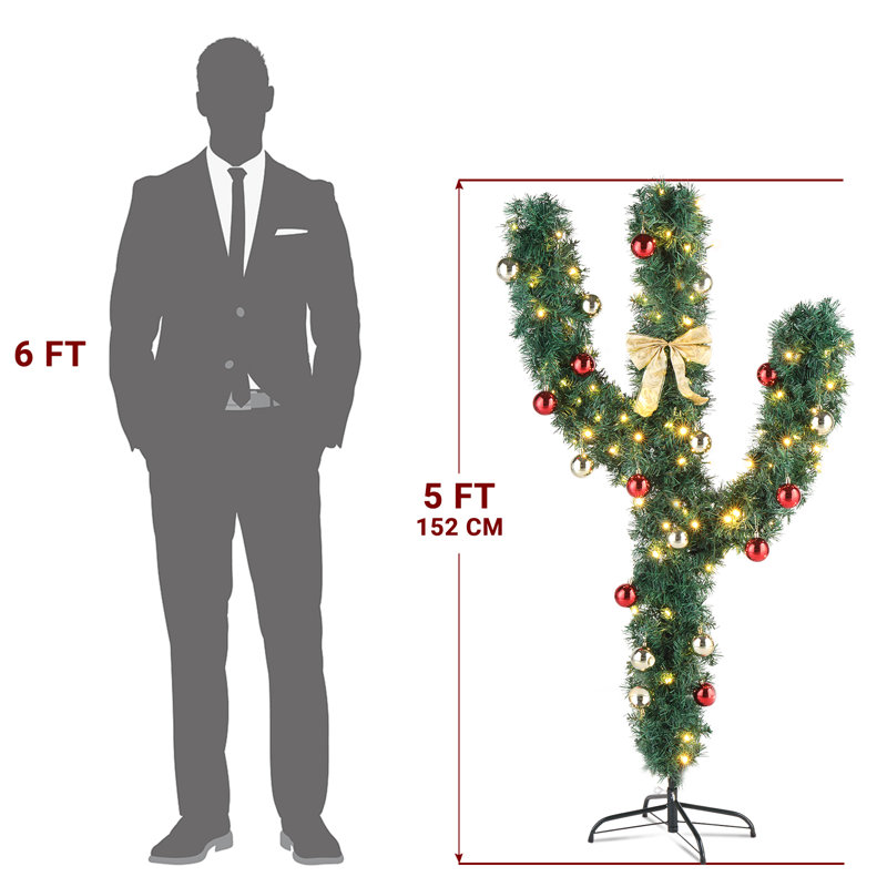 Arbre de Noël artificiel éclairé 5 pi
