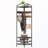 Hall Tree with Shoe Storage and 8 Movable Hooks and 2 Shelves